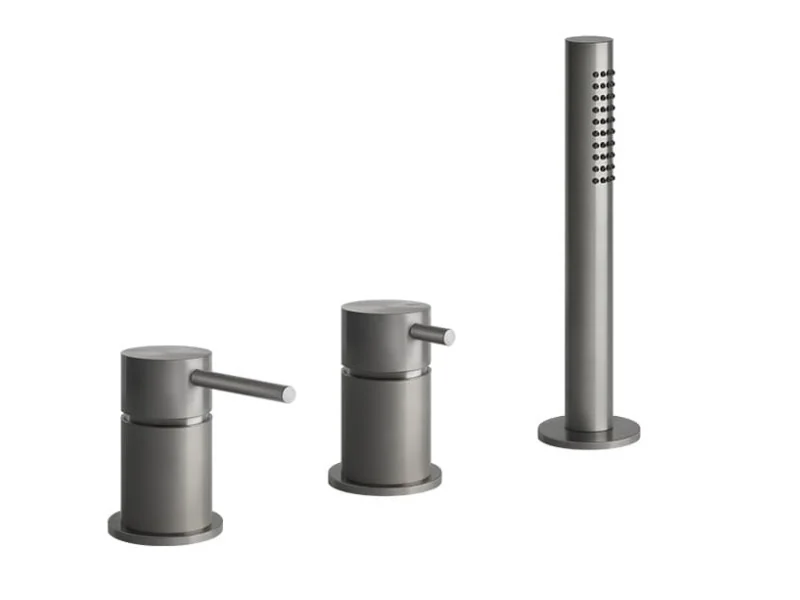 Смеситель для ванны и душа, Gessi, BATH316, цвет-Copper Brushed PVD
