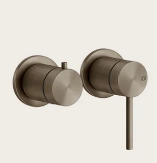 Смеситель для душа, Gessi, 316 Bath-Shower, на 2 потребителя, настенный встраиваемый, цвет-Coffee Bronze Brushed PVD — иконка