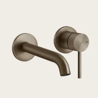 Смеситель для раковины, Gessi, 316 Flessa, настенный встраиваемый, цвет-Coffee Bronze Brushed PVD — иконка