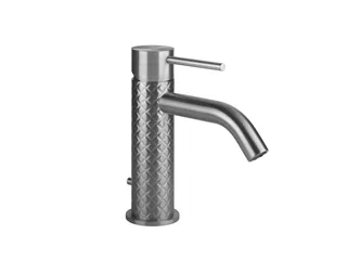 Смеситель для раковины, Gessi, Intreccio, цвет-Warm Steel Brushed PVD
