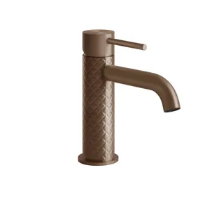 Смеситель для раковины, Gessi, Intreccio, цвет-Copper Brushed PVD