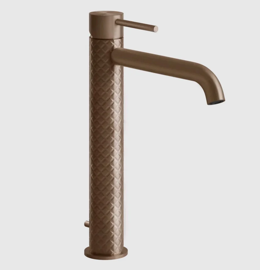 Смеситель для раковины, Gessi, 316 Intreccio, цвет-Copper Brushed PVD