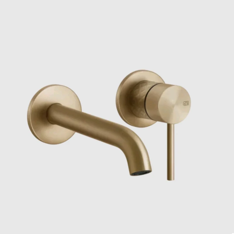 Смеситель для раковины, Gessi, 316 Intreccio, цвет-Warm Bronze Brushed PVD