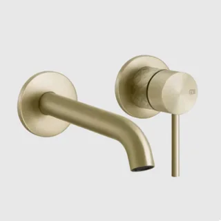 Смеситель для раковины, Gessi, 316 Intreccio, цвет-Brushed Brass PVD