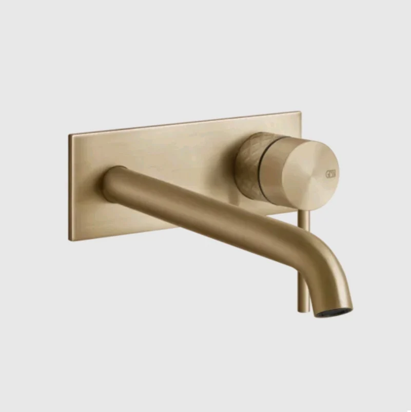Смеситель для раковины, Gessi, 316 Intreccio, цвет-Warm Bronze Brushed PVD