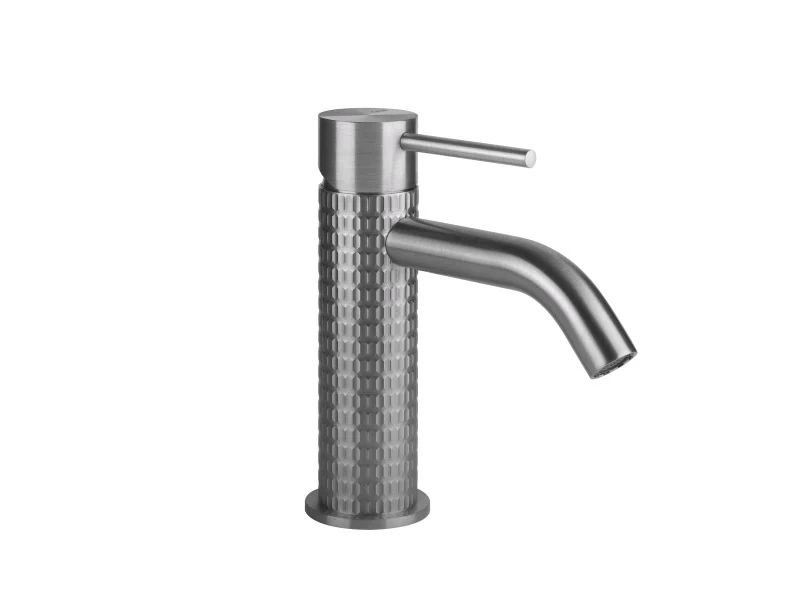 Смеситель для раковины, Gessi, Meccanica, цвет-Warm Steel Brushed PVD
