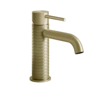 Смеситель для раковины, Gessi, 316 Meccanica, цвет-Brushed Brass PVD