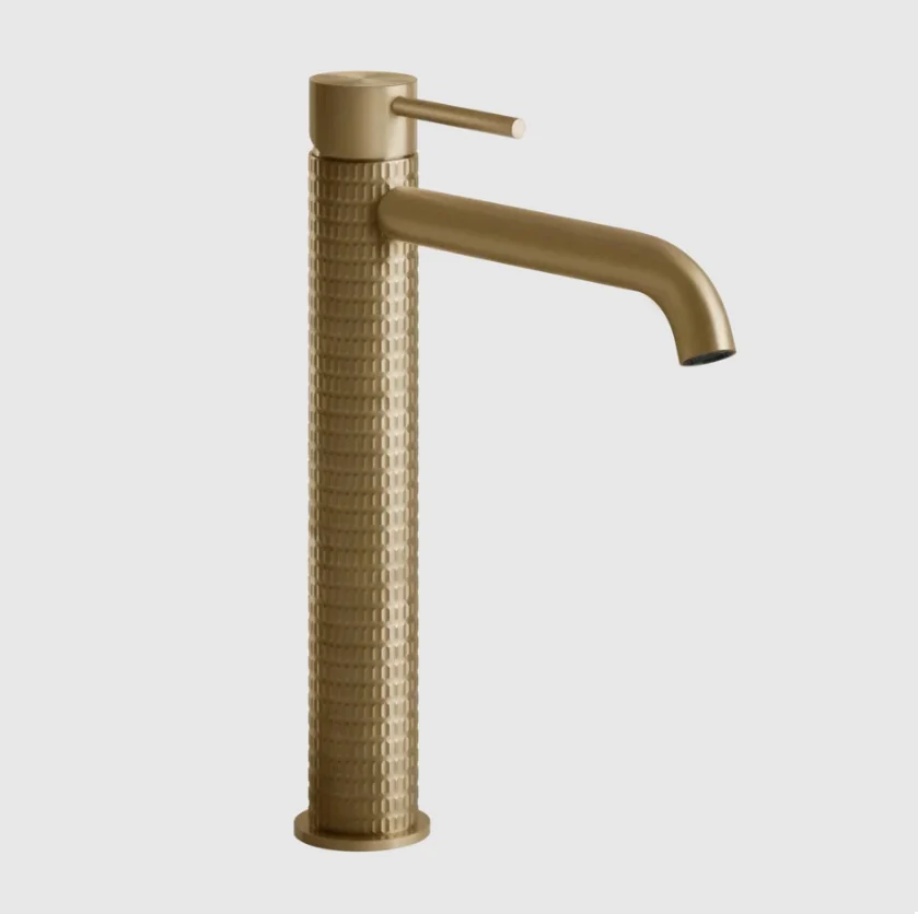 Смеситель для раковины, Gessi, 316 Meccanica, цвет-Warm Bronze Brushed PVD