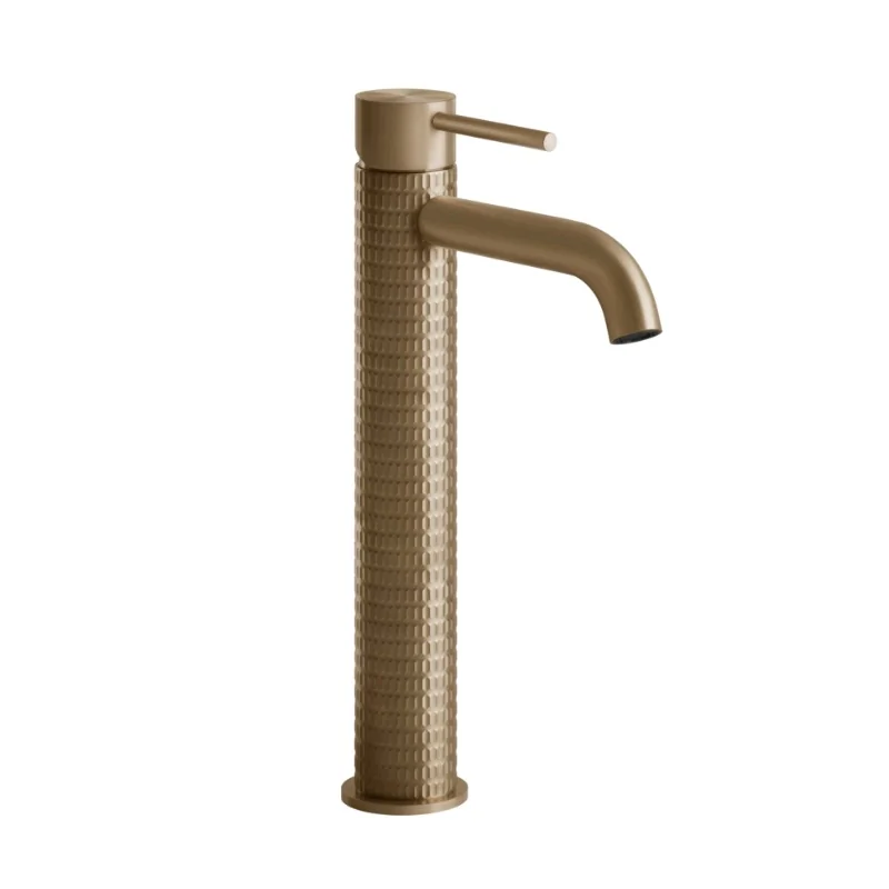 Смеситель для раковины, Gessi, 316 Meccanica, цвет-Warm Bronze Brushed PVD