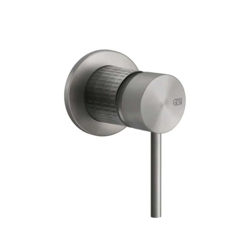 Смеситель для душа, Gessi, 316 Meccanica, на 1 потребитель, цвет-Steel Brushed
