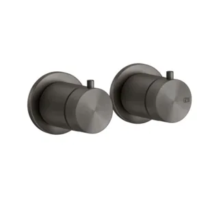 Смеситель для душа, Gessi, 316 Bath-Shower, на 1 потребитель, цвет-Black Metal Brushed PVD — иконка