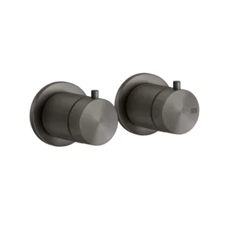 Смеситель для душа, Gessi, 316 Bath-Shower, на 2 потребителя, цвет-Black Metal Brushed PVD