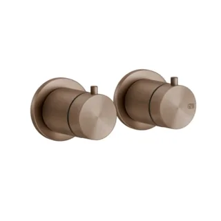 Смеситель для душа, Gessi, 316 Bath-Shower, на 2 потребителя, цвет-Copper Brushed PVD