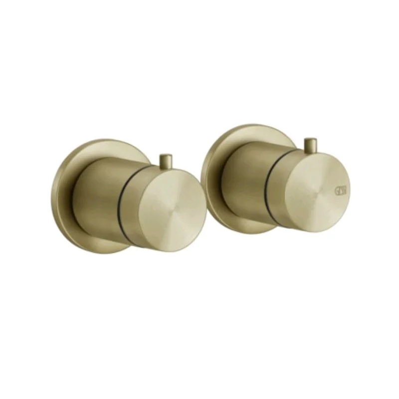 Смеситель для душа, Gessi, 316 Bath-Shower, на 2 потребителя, цвет-Brushed Brass PVD