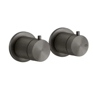 Смеситель для душа, Gessi, 316 Bath-Shower, на 3 потребителя, цвет-Black Metal Brushed PVD