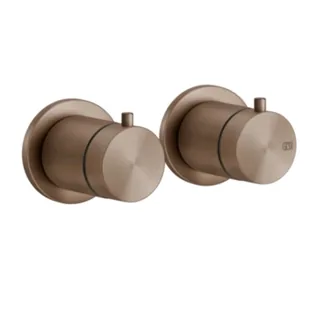 Смеситель для душа, Gessi, 316 Bath-Shower, на 3 потребителя, цвет-Copper Brushed PVD