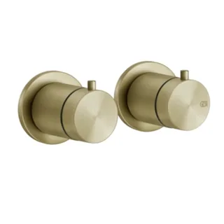 Смеситель для душа, Gessi, 316 Bath-Shower, на 3 потребителя, цвет-Brushed Brass PVD