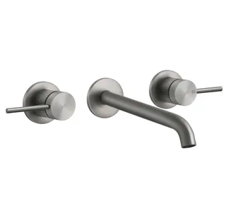 Смеситель для раковины, Gessi, 316 Meccanica, цвет-Steel Brushed