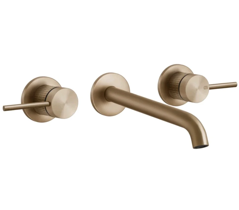Смеситель для раковины, Gessi, 316 Meccanica, цвет-Warm Bronze Brushed PVD