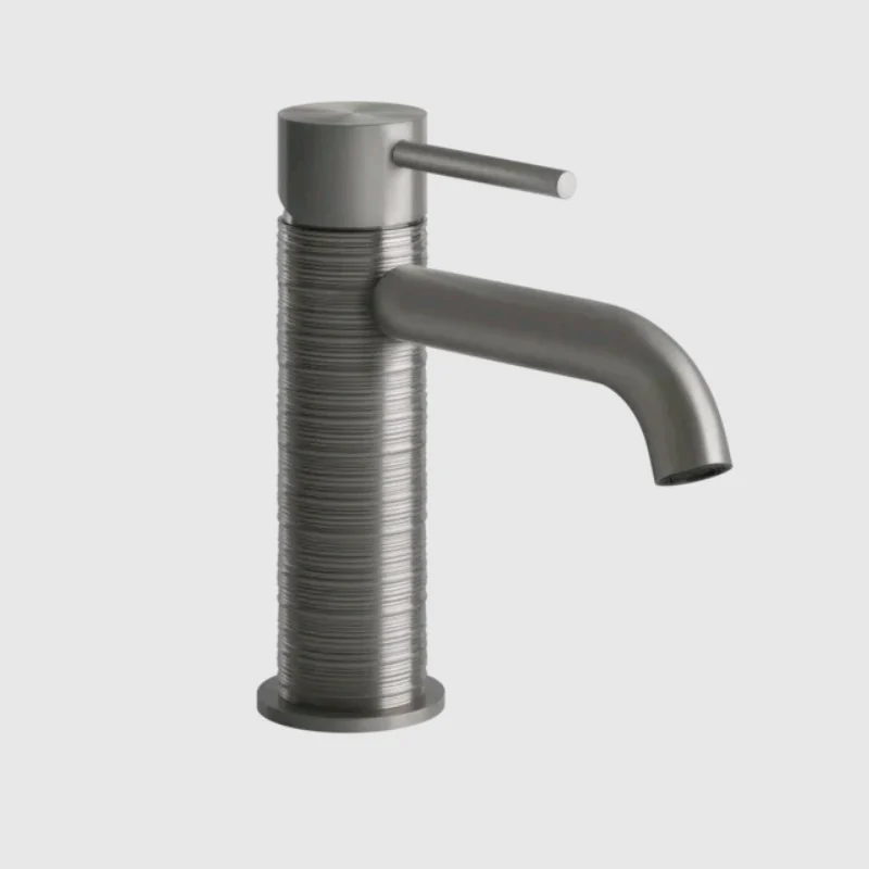 Смеситель для раковины, Gessi, Trame, цвет-сталь брашированная