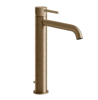 Смеситель для раковины, Gessi, 316 Trame, цвет-Warm Bronze Brushed PVD