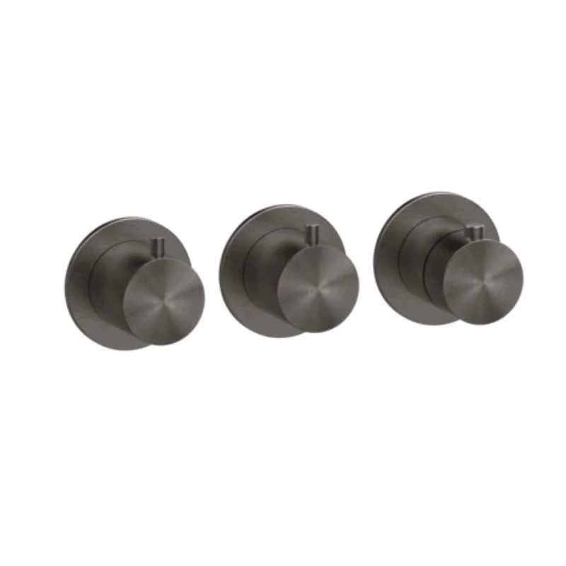 Смеситель для душа, Gessi, 316 Bath-Shower, на 2 потребителя, цвет-Black Metal Brushed PVD