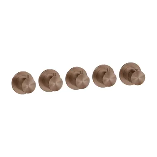 Смеситель для душа, Gessi, 316 Bath-Shower, на 4 потребителя, цвет-Copper Brushed PVD
