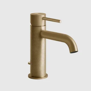 Смеситель для раковины, Gessi, 316 Cesello, цвет-Warm Bronze Brushed PVD