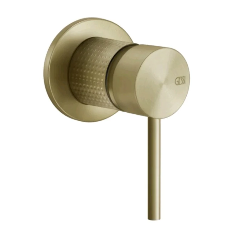 Смеситель для душа, Gessi, 316 Cesello, на 1 потребитель, цвет-Brushed Brass PVD