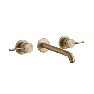 Смеситель для раковины, Gessi, 316 Cesello, настенный встраиваемый, цвет-Warm Bronze Brushed PVD