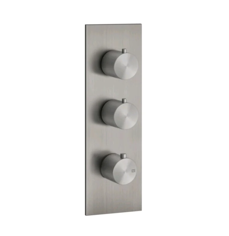 Смеситель для душа, Gessi, 316 Bath-Shower, на 2 потребителя, цвет-Steel Brushed