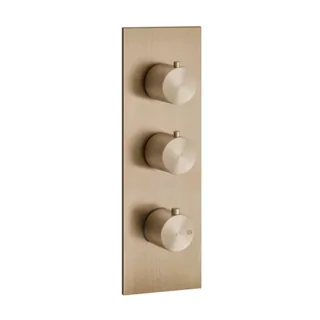 Смеситель для душа, Gessi, 316 Bath-Shower, на 2 потребителя, цвет-Warm Bronze Brushed PVD