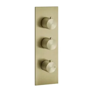 Смеситель для душа, Gessi, 316 Bath-Shower, на 2 потребителя, цвет-Brushed Brass PVD