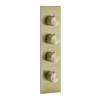 Смеситель для душа, Gessi, 316 Bath-Shower, на 3 потребителя, цвет-Brushed Brass PVD