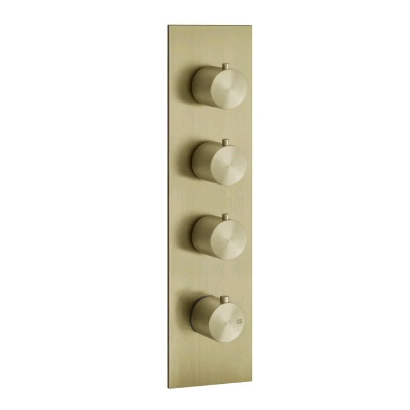 Смеситель для душа, Gessi, 316 Bath-Shower, на 3 потребителя, цвет-Brushed Brass PVD
