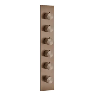 Смеситель для душа, Gessi, 316 Bath-Shower, на 5 потребителей, цвет-Copper Brushed PVD
