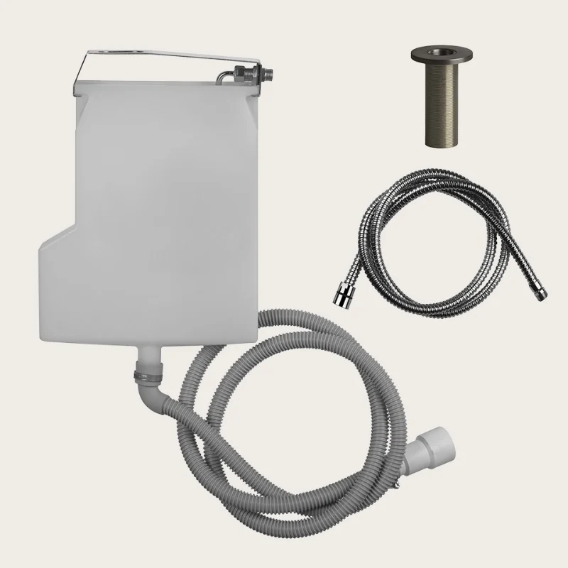 Система сбора воды, Gessi, 316 Bath-Shower, для ручного душа, цвет-Black Metal Brushed PVD