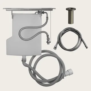 Система сбора воды, Gessi, 316 Bath-Shower, для ручного душа, цвет-Black Metal Brushed PVD