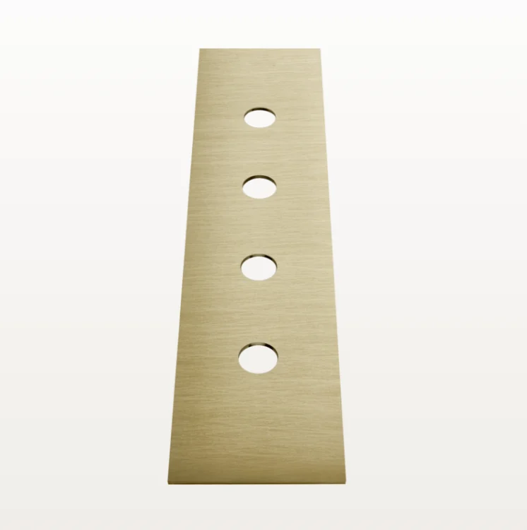 Пластина для монтажного бокса, Gessi, шгв 690*3*170, цвет-Brushed Brass PVD