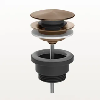 Донный клапан, Gessi, 1 1/4, диаметр, мм-66, для раковины, цвет-Copper Brushed PVD