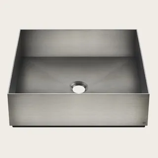Раковина, Gessi, шгв 400*400*125, отверстия для смесителя-отсутствуют, цвет-Steel Brushed — иконка
