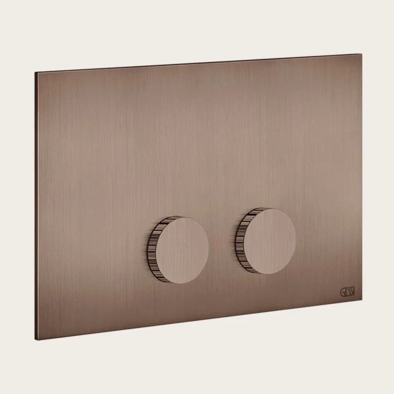 Клавиша смыва, Gessi, Ingranaggio Rigato, для унитаза, шгв 245*17*155, цвет-Copper Brushed PVD
