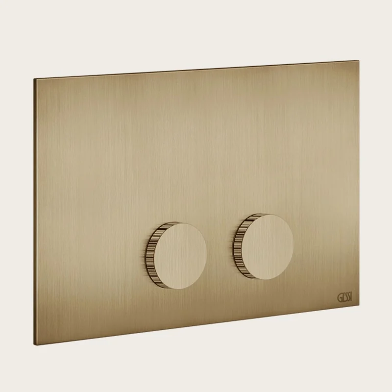 Клавиша смыва, Gessi, Ingranaggio Rigato, для унитаза, шгв 245*17*155, цвет-Warm Bronze Brushed PVD