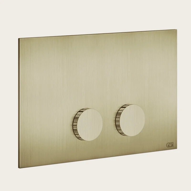Клавиша смыва, Gessi, Ingranaggio Rigato, для унитаза, шгв 245*17*155, цвет-Brushed Brass PVD