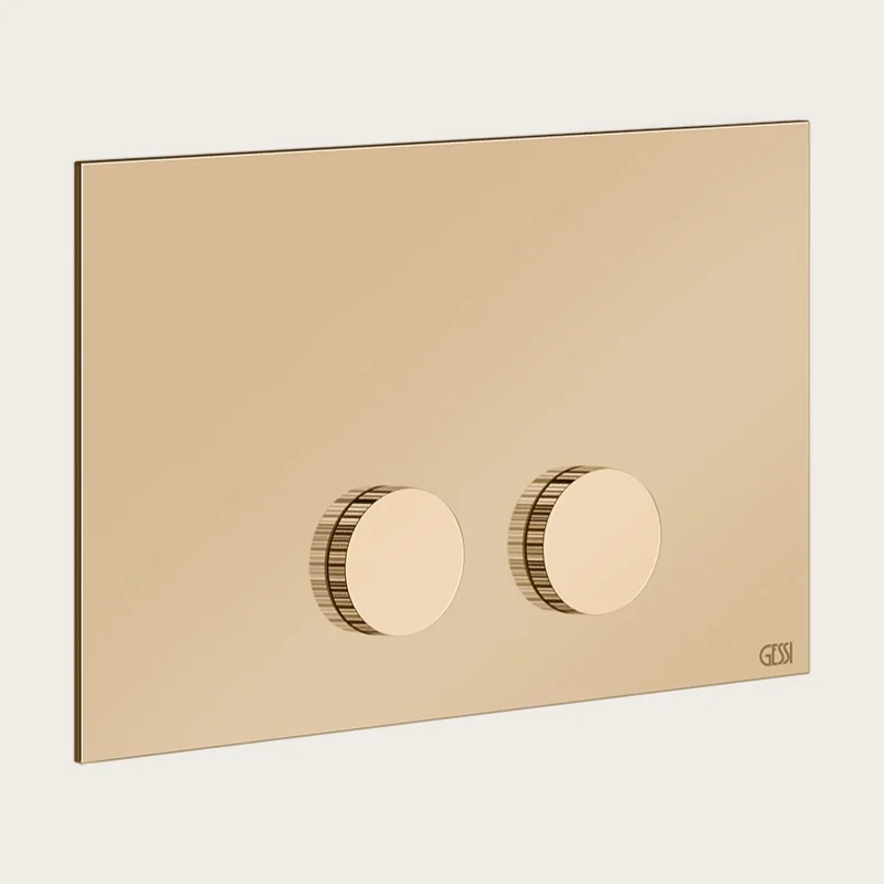 Клавиша смыва, Gessi, Ingranaggio Rigato, для унитаза, шгв 245*17*155, цвет-Warm Bronze PVD