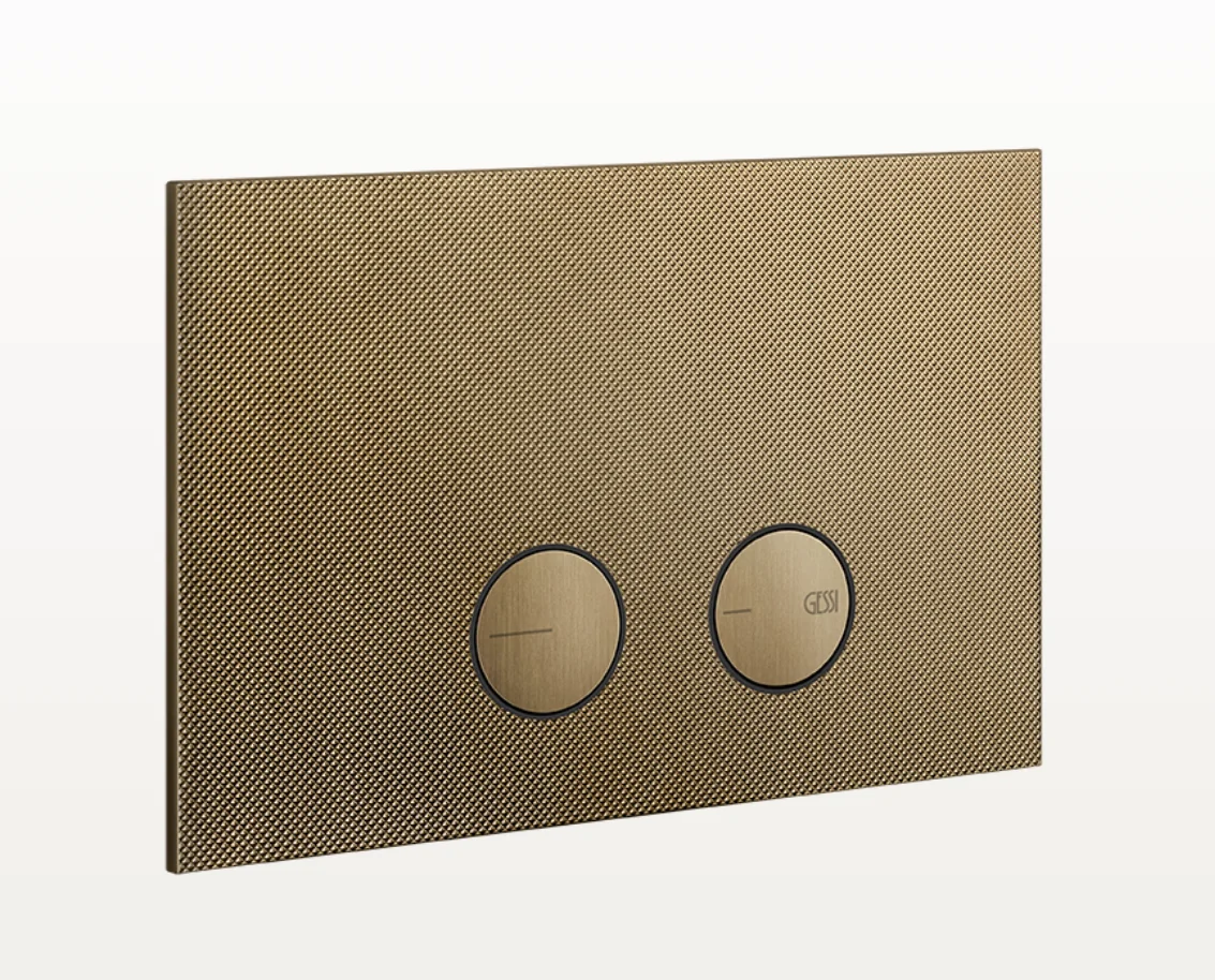 Клавиша смыва, Gessi, FLUSH PLATES, DIAMANTATO, для унитаза, шв 245*155, цвет-Deep Bronze Brushed PVD