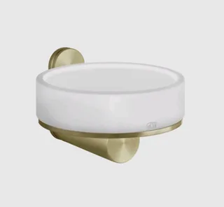 Мыльница, Gessi, 316, шгв 115*127.5*75, цвет-белый/Brushed Brass PVD