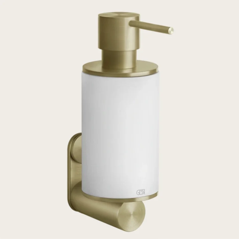 Дозатор для жидкого мыла, Gessi, 316, шгв 75*149*218, цвет дозатора-Brushed Brass PVD