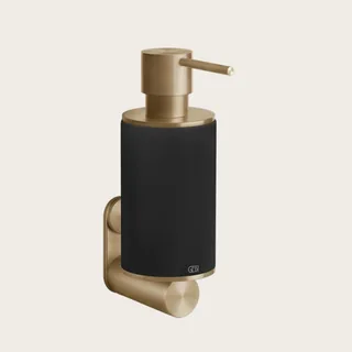 Дозатор для жидкого мыла, Gessi, 316, шгв 75*149*218, цвет дозатора-Warm Bronze Brushed PVD/чёрный — иконка