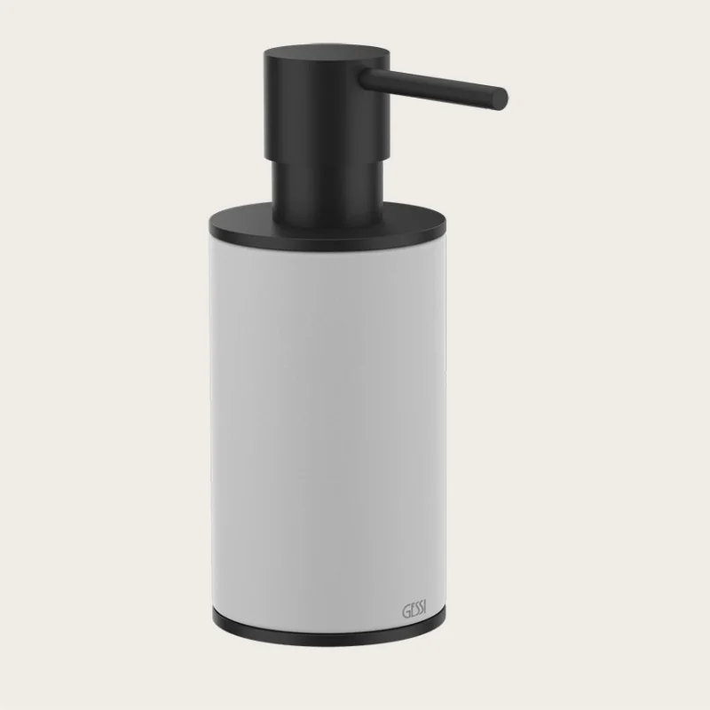 Дозатор для жидкого мыла, Gessi, 316, шгв 75*117*190, цвет дозатора-черный матовый/белый